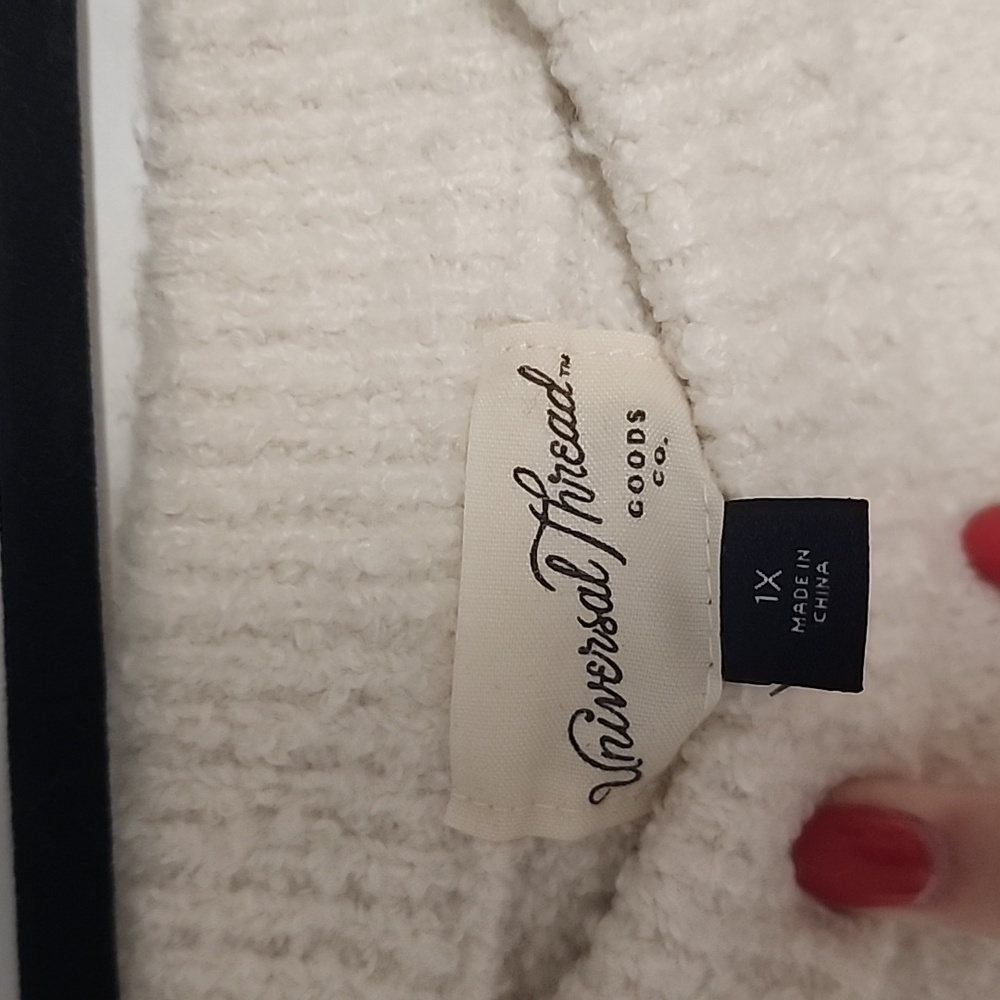 NWT Universal Thread Cream Thick Sweater Size 1X - Picture 4 of 7